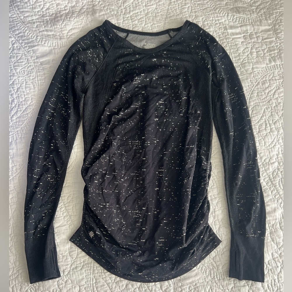 Athleta Workout Long Sleeve w/ scrunched detailing